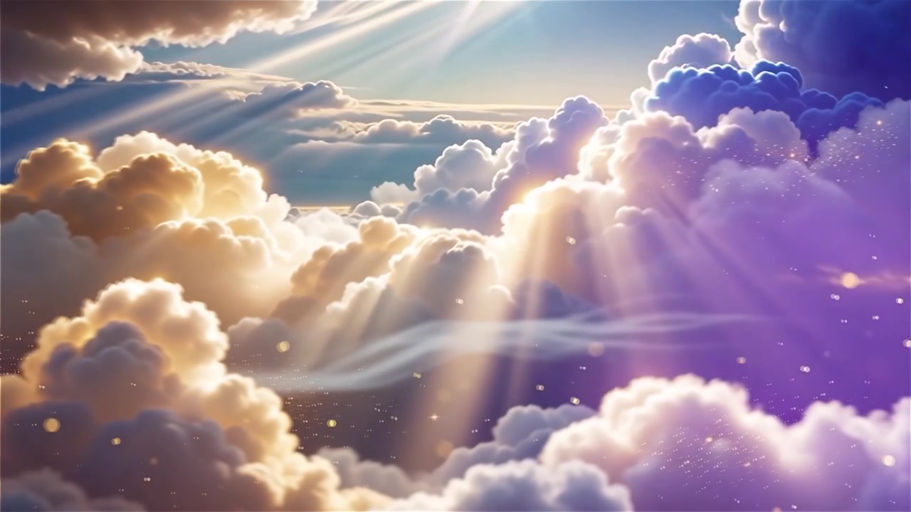 Christian Heavenly Light Worship Background