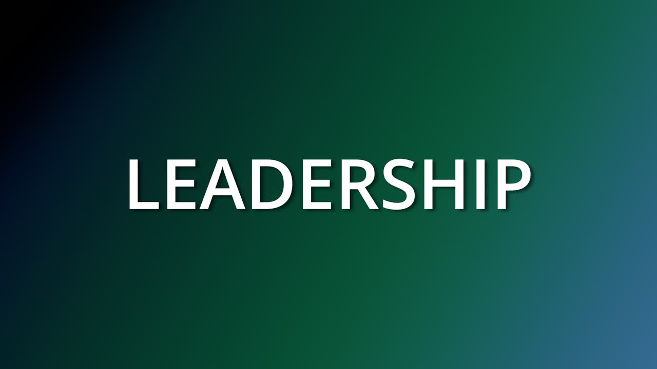 Dynamic leadership motion graphic showcase in an inspirational business environment