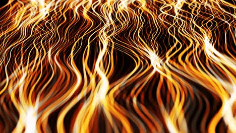 el fondo abstracto de las líneas amarillas brillantes forman una superficie ondulada. hermosas líneas curvas como un hermoso fondo creativo en bucle en 4k