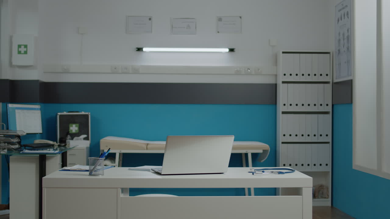 A doctor's office with medical equipment