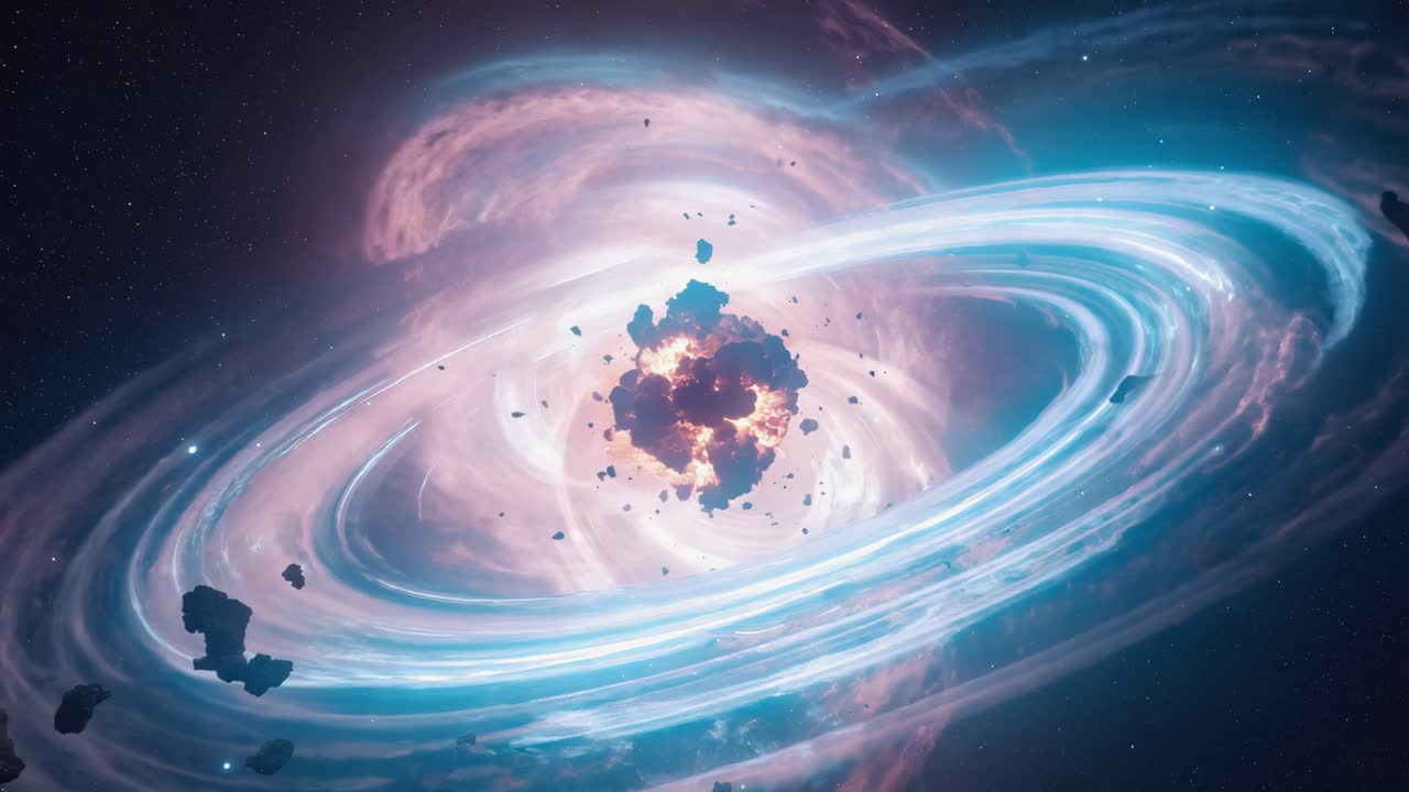 Cosmic Explosion in a Swirling Galaxy