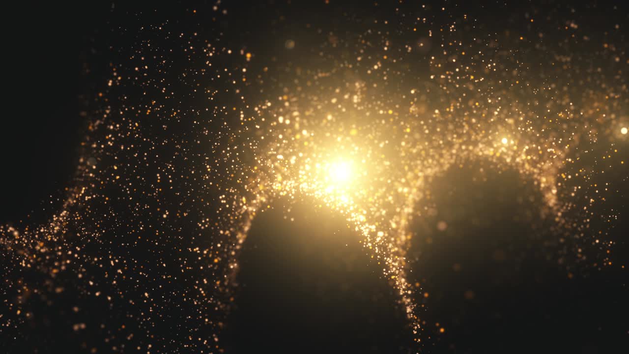 particules fluides avec de beaux effets de lumière flash