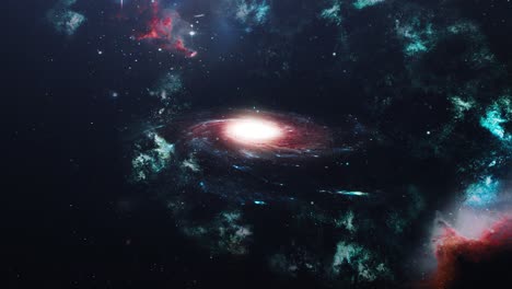 galaxia 4k con fondo de nube nebulosa en el universo