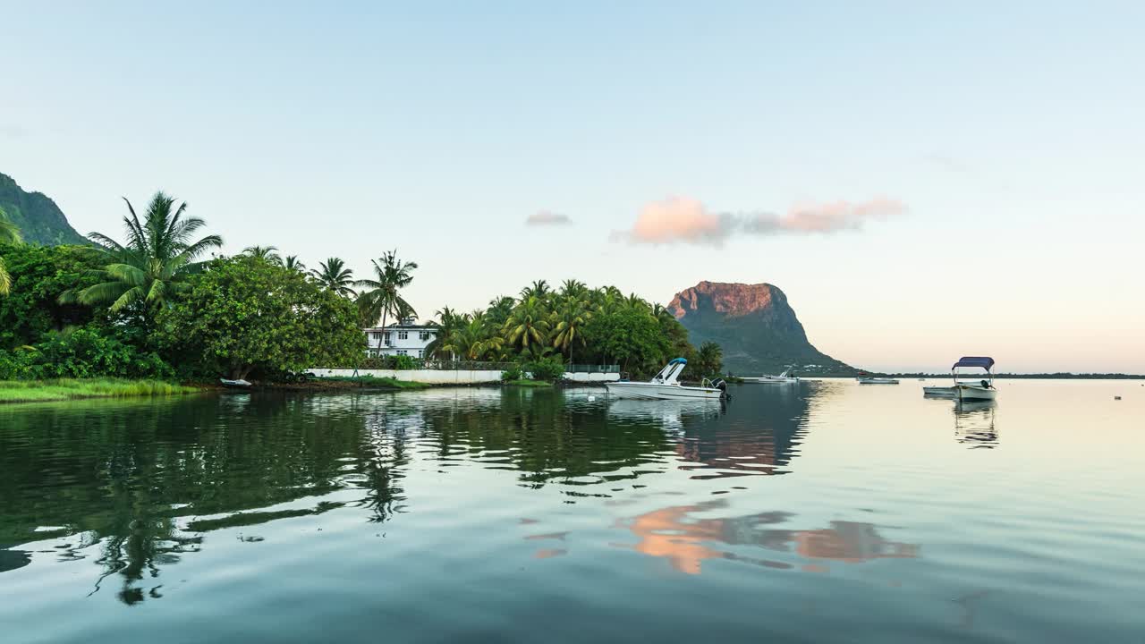 모리셔스 낙원의 아름다운 아침