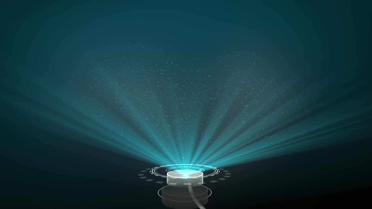 홀로그램 효과를 위한 자리 표시자가 있는 디지털 케이블 연결