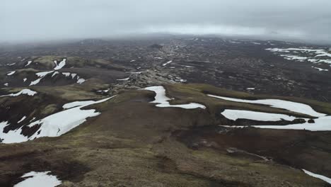 Bird's-Eye-View-Of-Laki-Craters-Within-Highlands-Of-Iceland-DUring-Winter