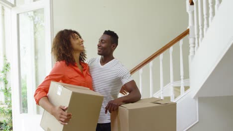 family moving in to a new home