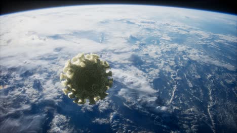 coronavirus covid-19 on the earth orbit