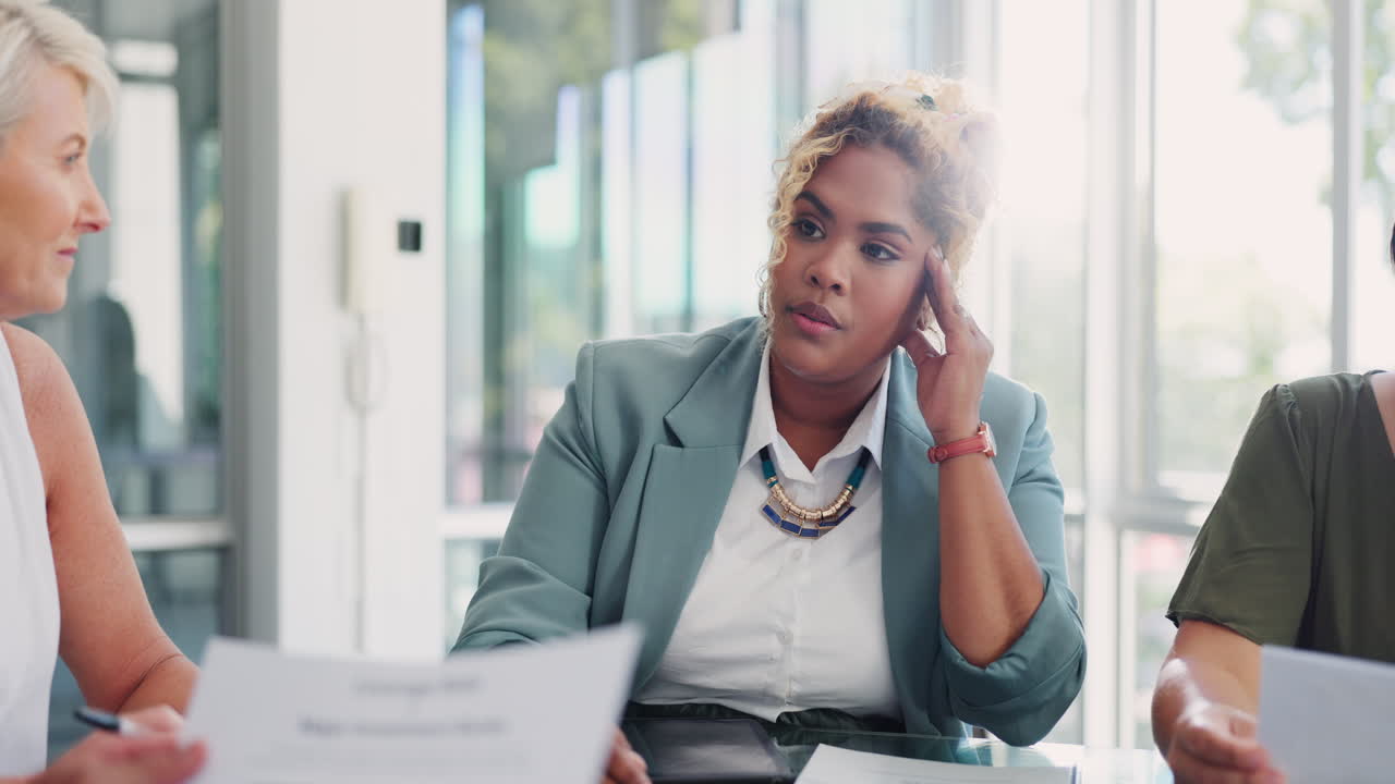 Business people, team and frustrated manager