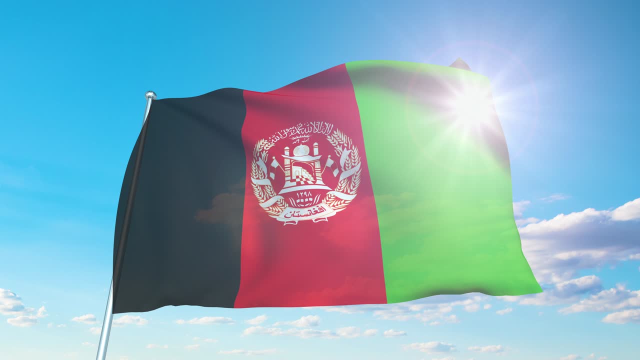 흐린 하늘을 배경으로 천 구조로 된 아프가니스탄의 발 (loopable)