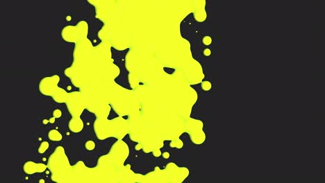 abstract yellow liquid and splashes spots