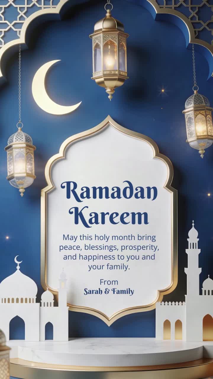 Ramadan Kareem, saluto verticale.