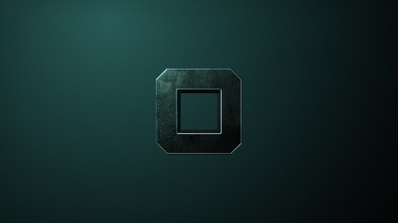 High quality 3D animated number Title Card or Chapter graphic, with hi tech sci-fi style 0 digit being zapped and sliced by a high powered laser, on a teal background