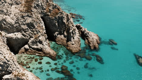 cliffs overlook the mediterranean sea