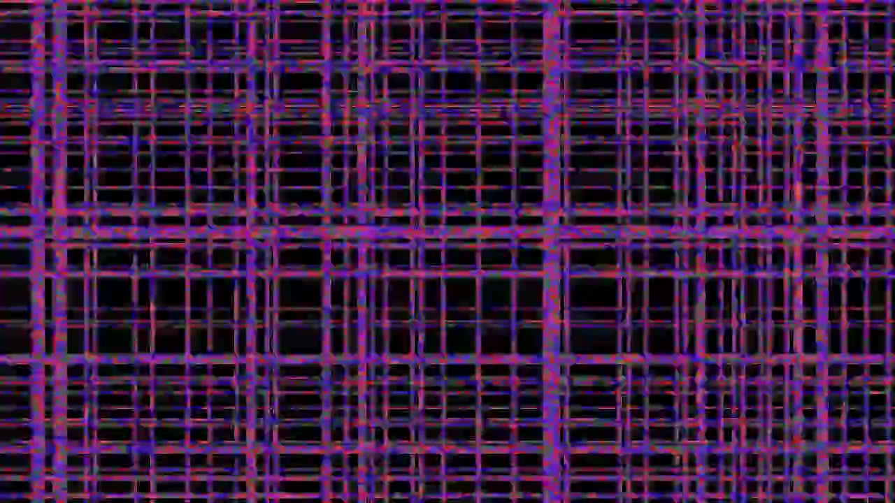 Abstract Digital Grid Pattern with Glitch Effect