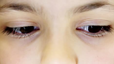 los ojos de la chica. súper primer plano.