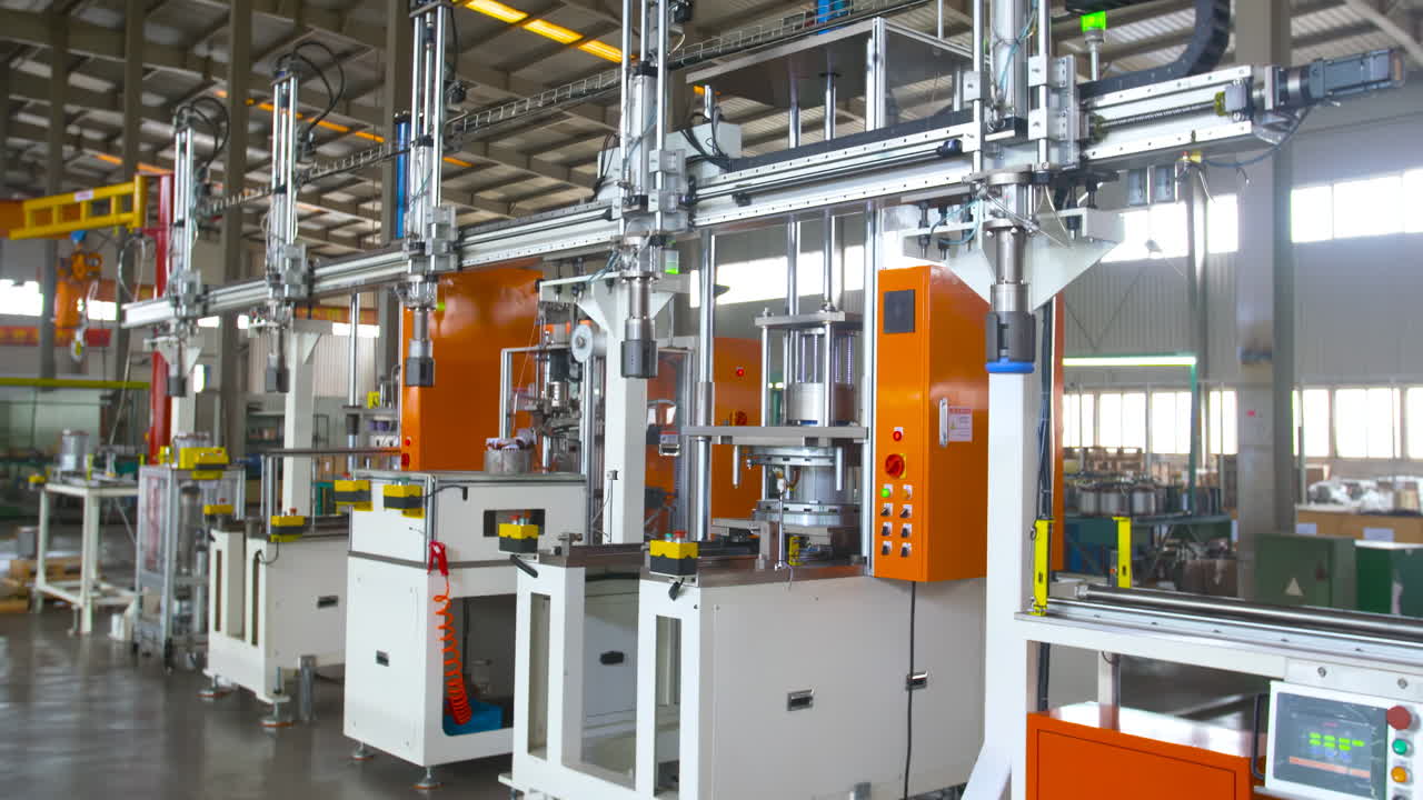 Automated Manufacturing Assembly Line in a Modern Factory