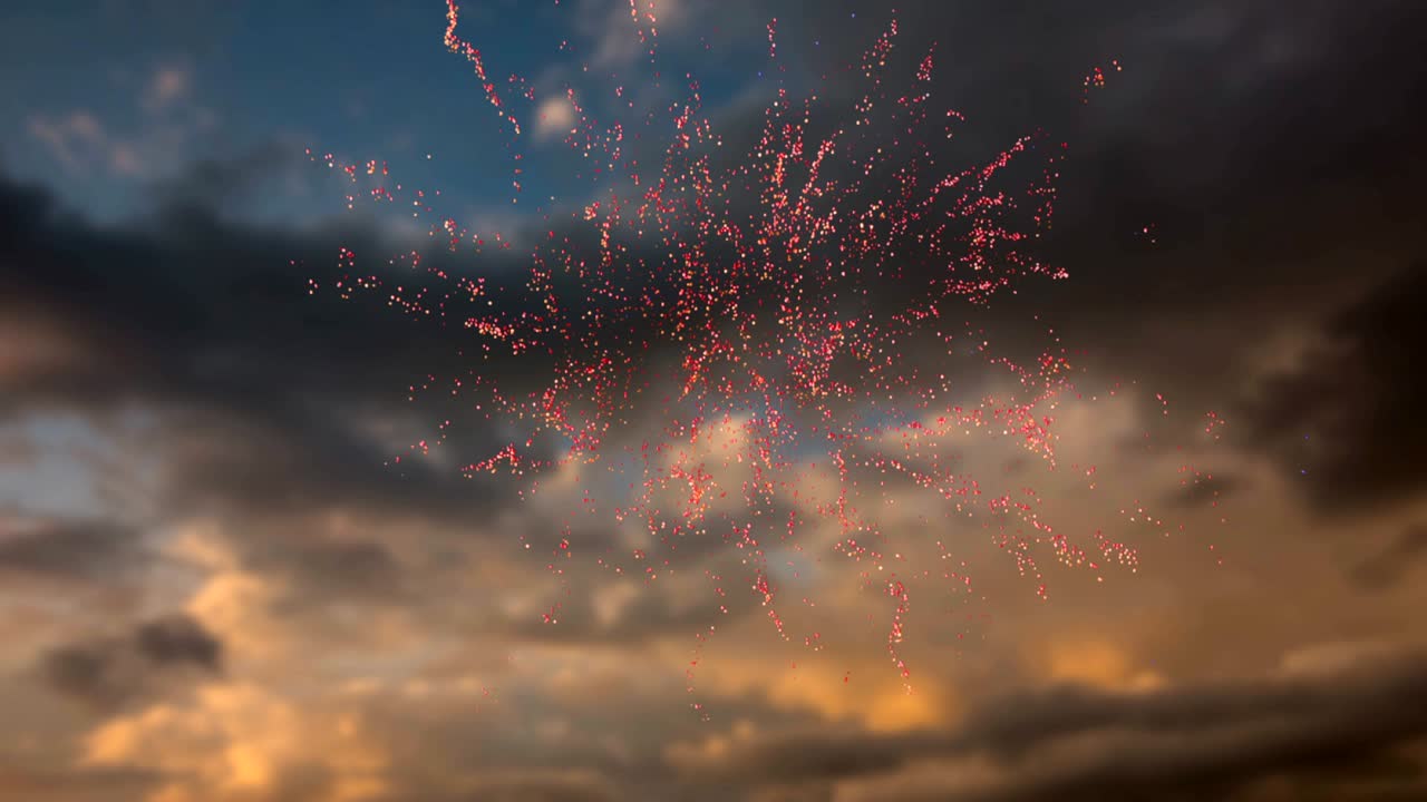 fuegos artificiales en el cielo