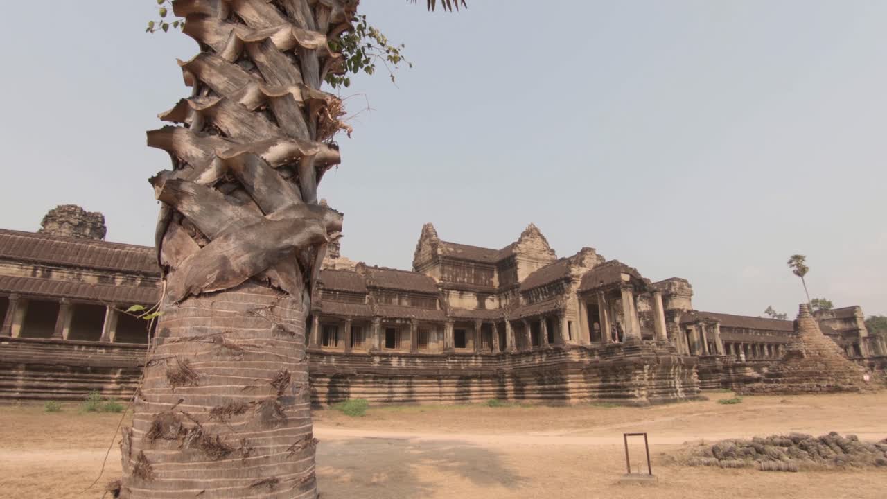 toma en cámara lenta del sitio del patrimonio mundial angkor wat en camboya