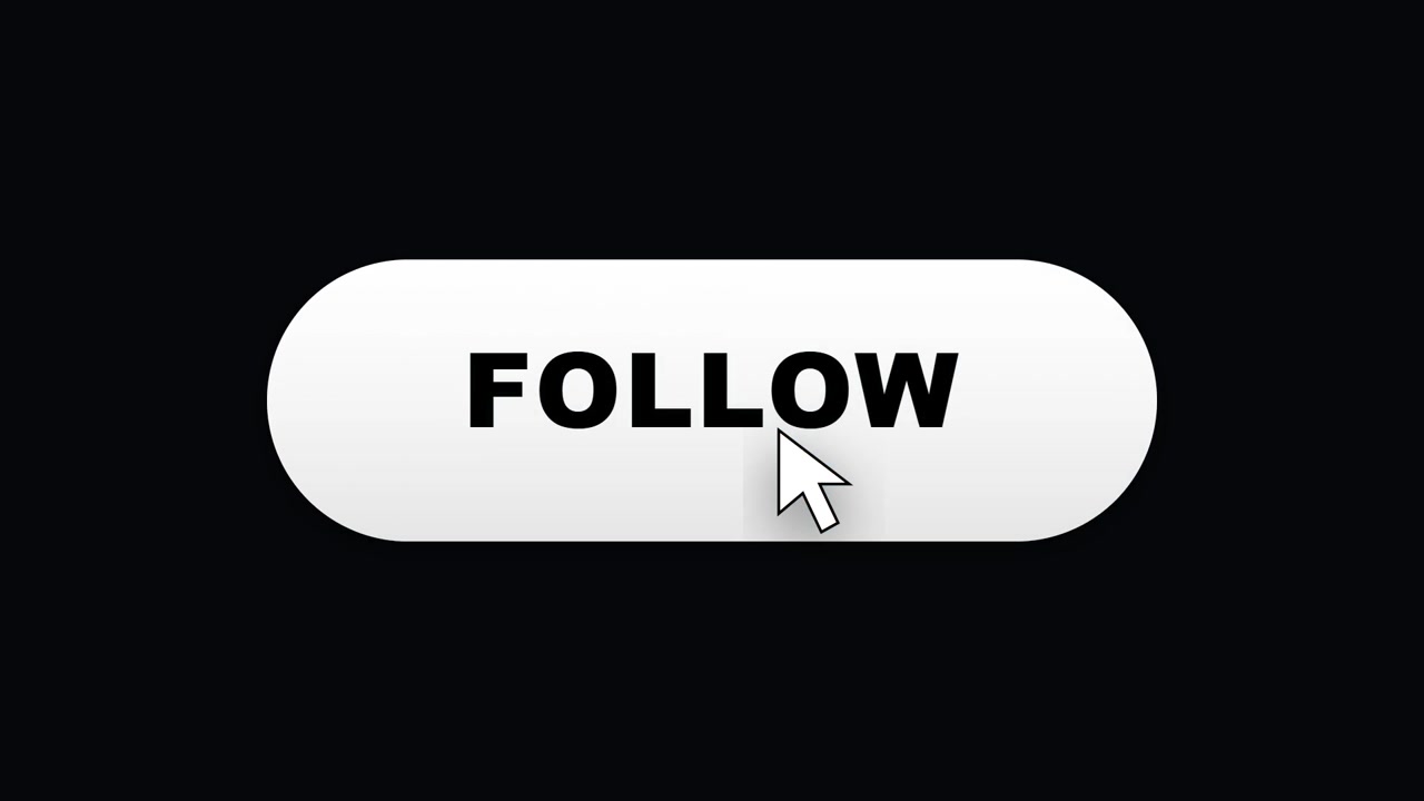 Mouse Cursor Clicking a Follow Button on a Digital Interface