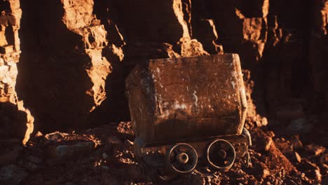 abandoned gold mine trolley used to cart ore during the gold rush