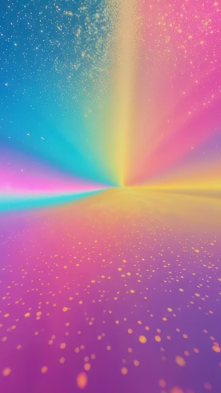 Vertical video: Opening gradient pattern pivoting on digital plane, completing half-cycle rotation