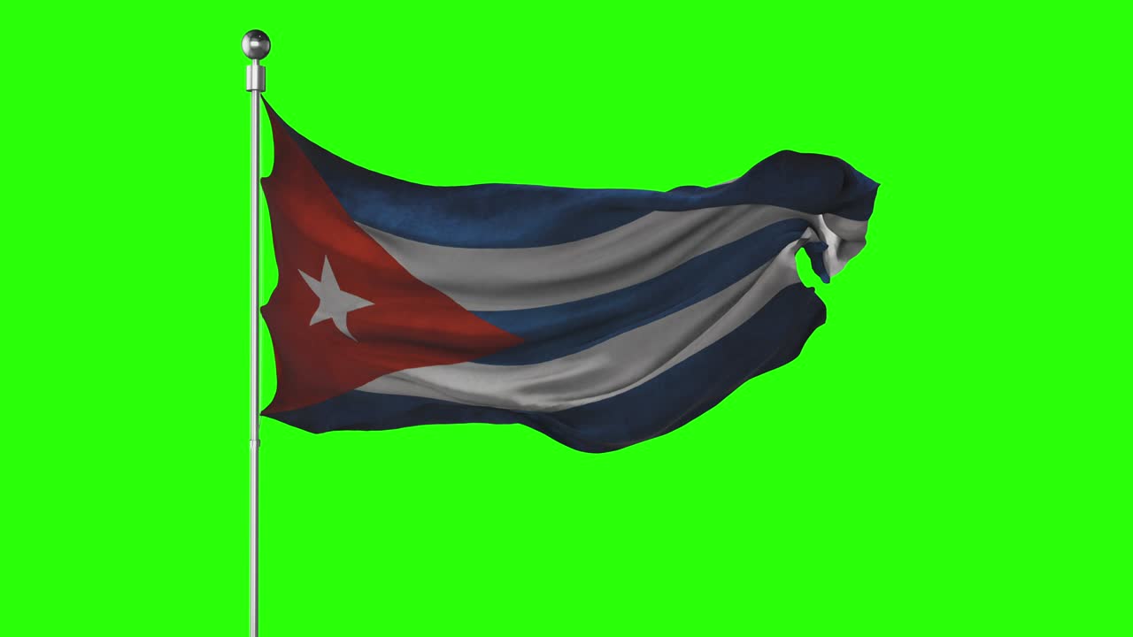 imágenes de la bandera nacional de cuba. la bandera del país cubano ondeando en el viento