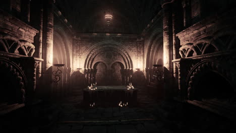 dark gothic chapel interior