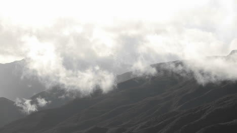 time lapse of storm clouds clearing over the santa ynez mountains above ojai california