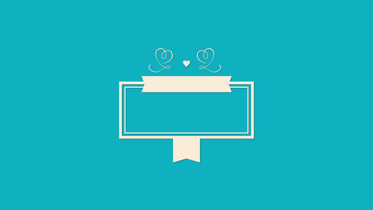 블루 발렌타인 배경에 애니메이션 근접 촬영 로맨틱 리본 및 프레임