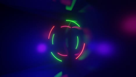 animación de círculos de neón