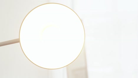 close-up of a modern table lamp