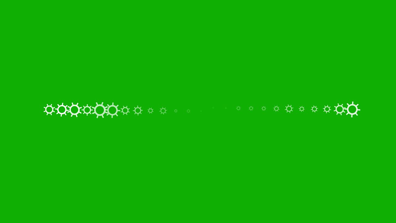 Spinning wheels pattern motion graphics with green screen background