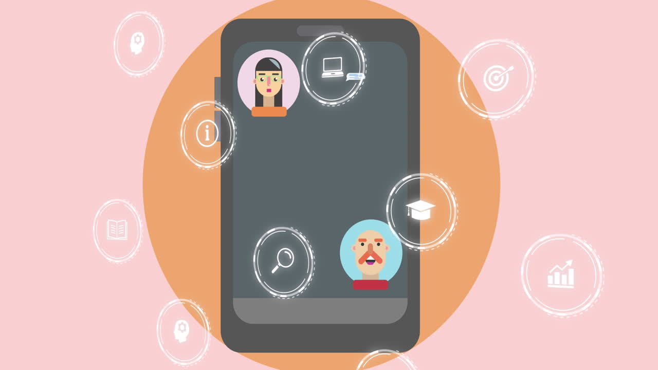 스마트 폰 및 데이터 처리에서 채팅의 애니메이션