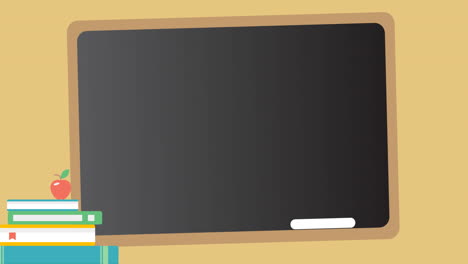 animación del icono del tablero moviéndose sobre un fondo naranja