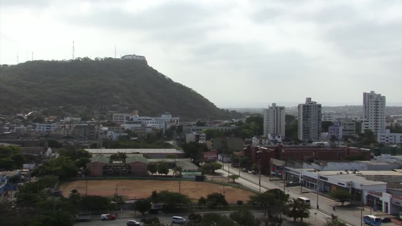 Vista di Cartagena dal Castillo de San Felipe de Barajas, Colombia