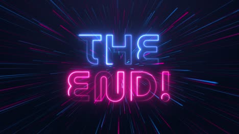 the end - neon text