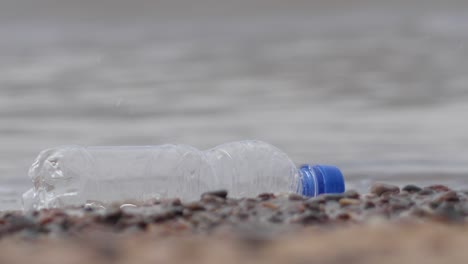 plastic bottle by the sea