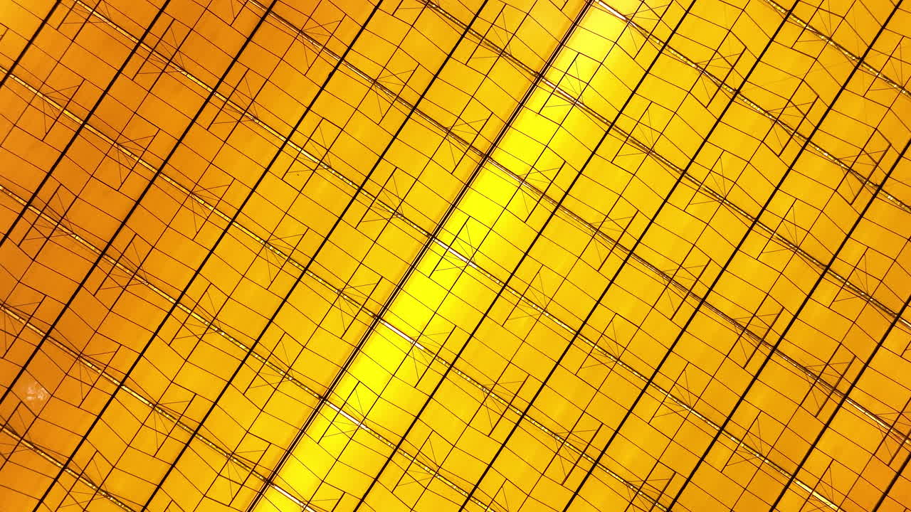 Geometric Yellow Roof Structure