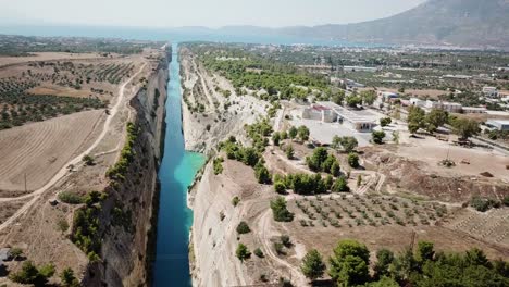 disparo de drones en el canal de corinto, entre grecia y peloponeso