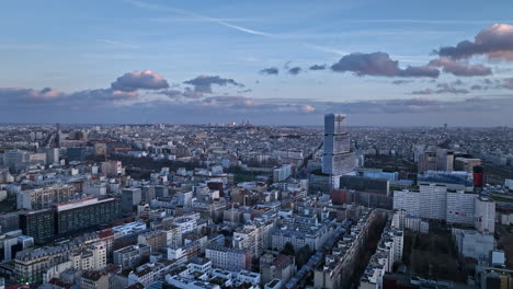 aerial insights: paris' neighborhoods, a blend of commerce and culture.