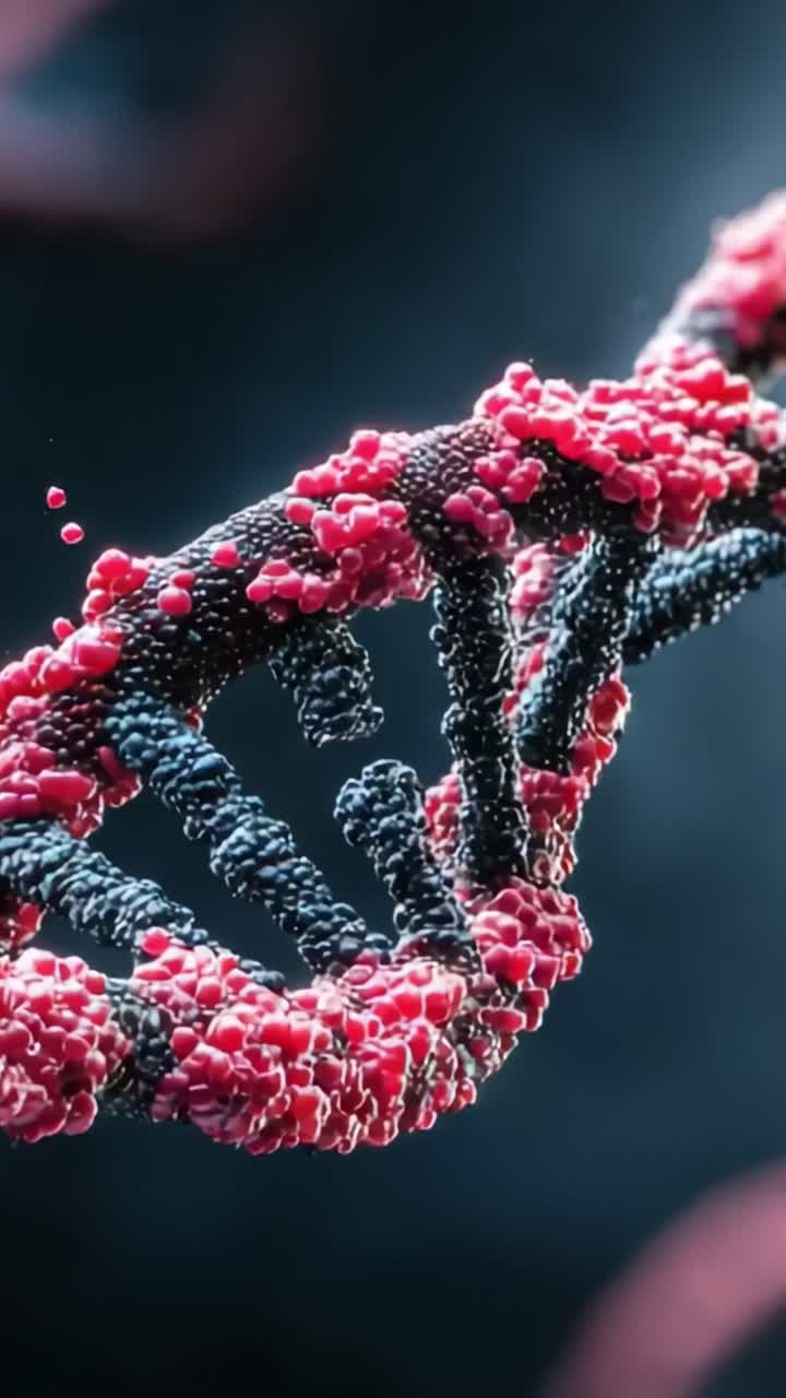 A Close-Up Exploration of DNA Structure: Unveiling the Intricate Formation of Nucleotides Intertwined in a Helical Design with Colorful Molecular Details