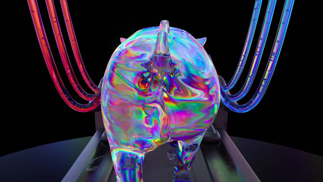 트레드밀 에 있는 홀로그램 돼지