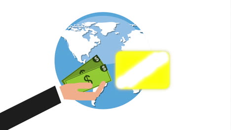 diseño de iconos financieros, animación de video