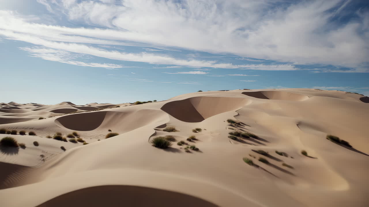 пустынный ландшафт песчаных дюн