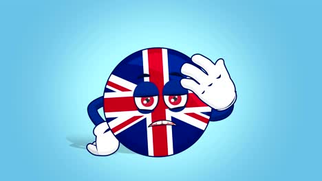 cartoon great britain united kingdom facepalm unhappy with face animation with alpha matte