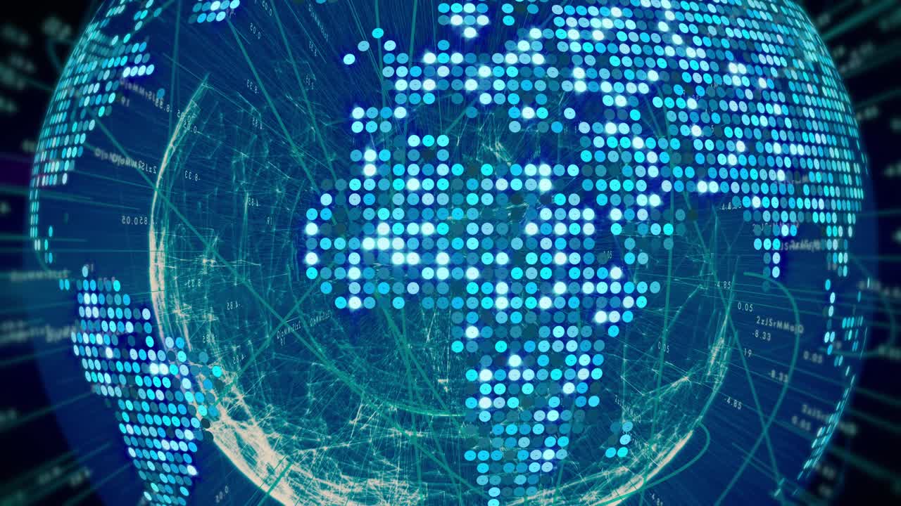 Futuristic Digital World Connections