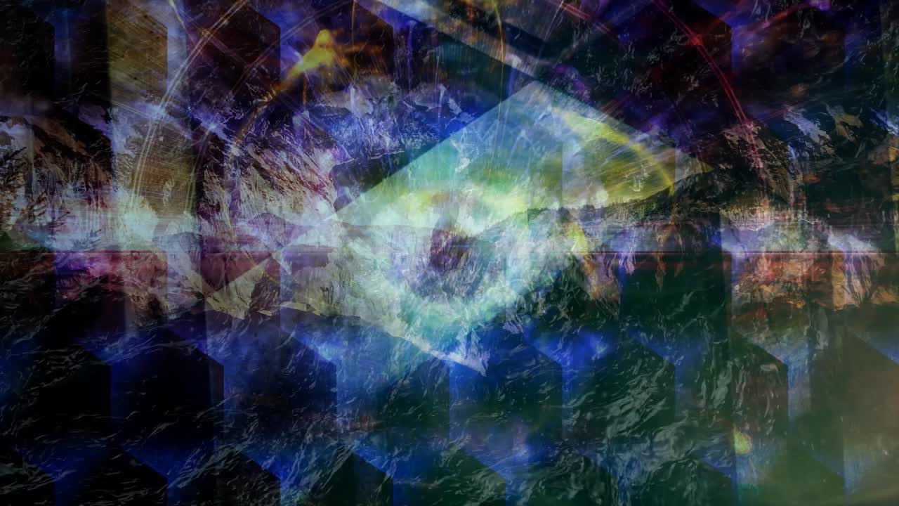 movimiento de cubo de diseño geométrico oscuro y patrones - animación de fondo de movimiento de bucle sin costuras de 4k