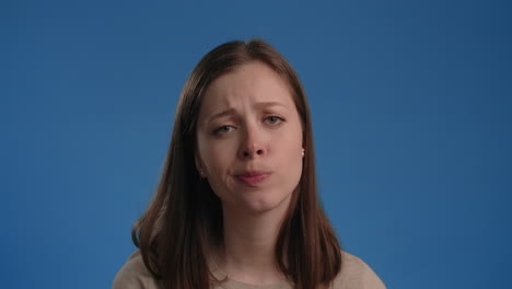 woman with a sad expression