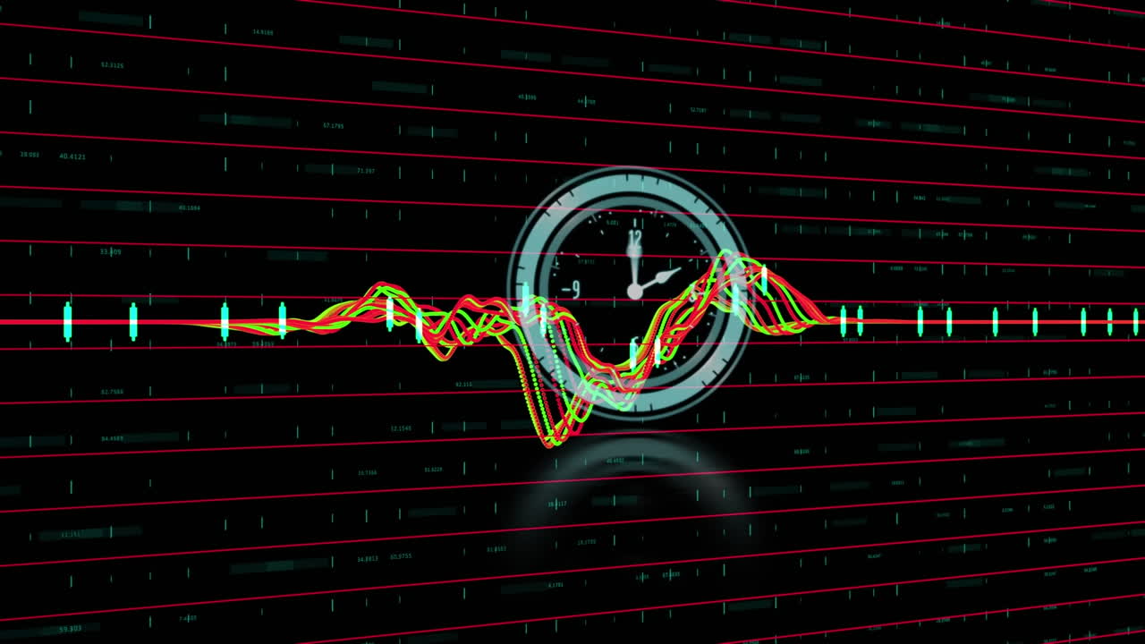 통계 및 데이터 처리를 통해 빠르게 움직이는 시계의 애니메이션